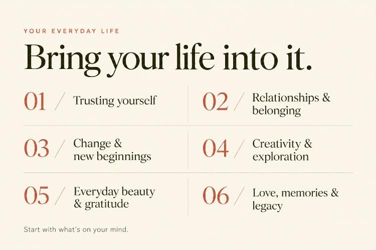 Your Everyday Life — Bring your life into it.